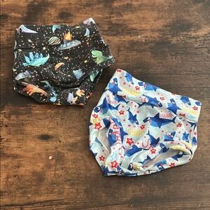 Baby Dinosaur and Shark Print Bummies